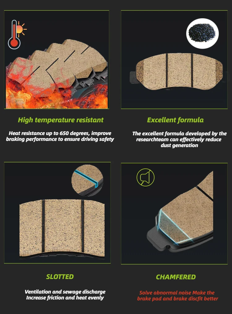 cheap personalized reasonable price brake disc pad geely emgrand brake pads and disc hi-q brake pads