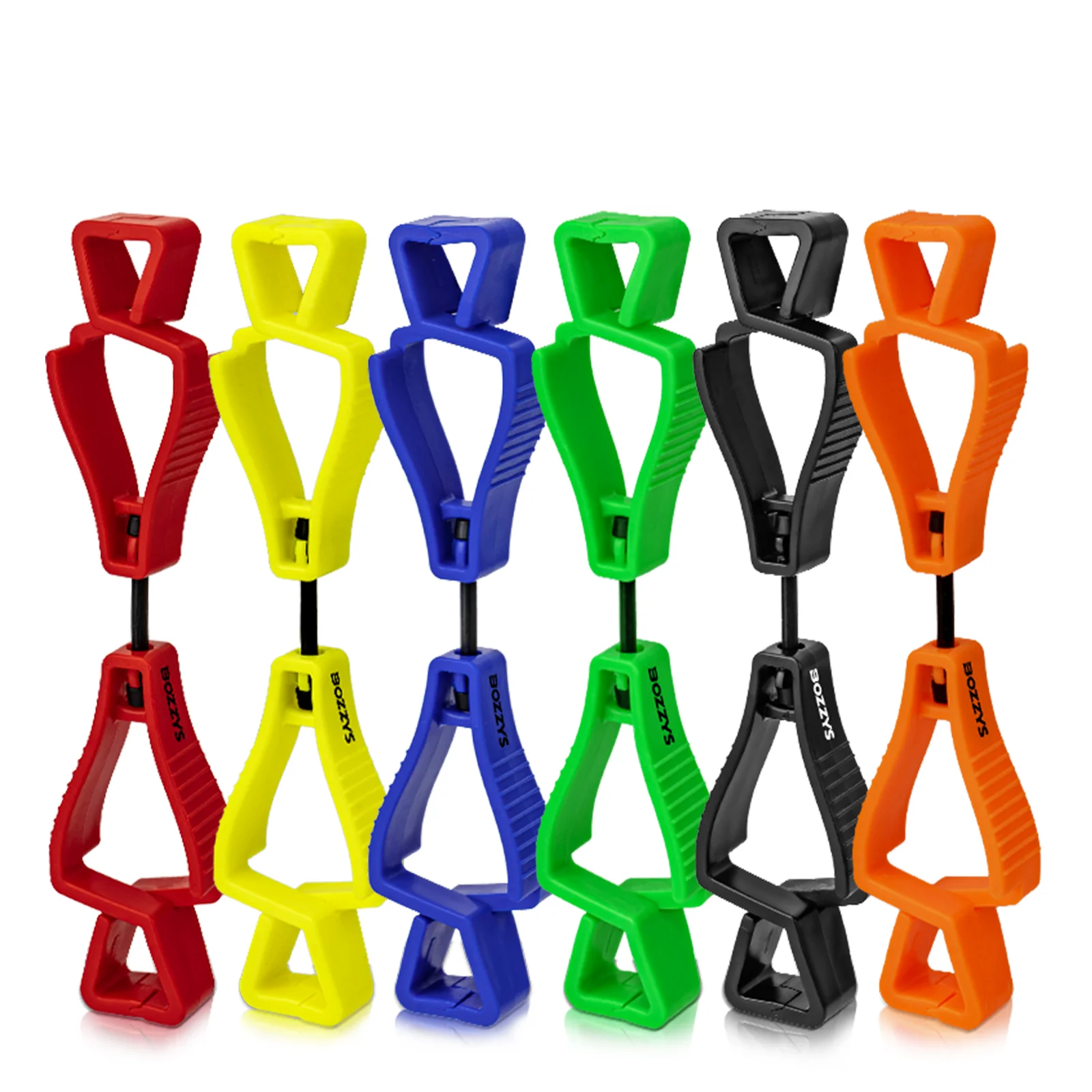 Wear-Resistant Plastic Safety Glove Clips Holder 6-pack for Worker Construction Guard Labor