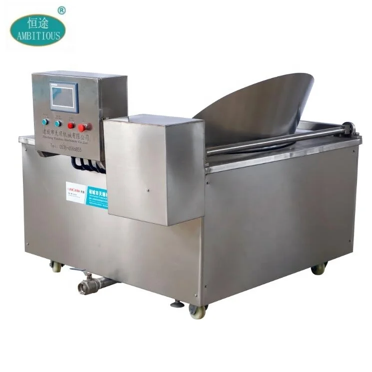 Semi-Automatic 450L Commercial Electric Fried Snack Food Stir Batch Deep Fryer Machine PLC Controlled Hot Sales Cheap