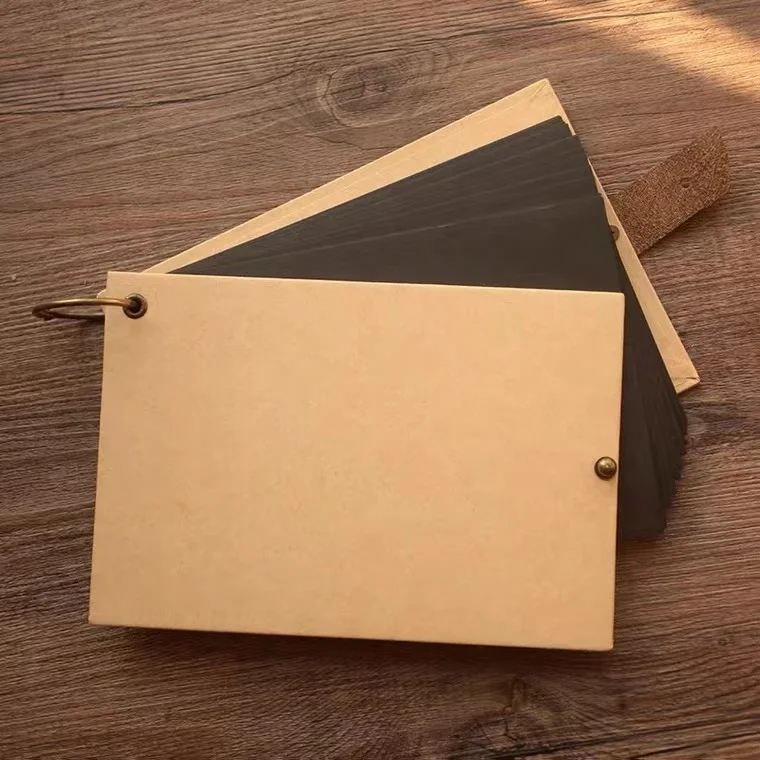 Sprial Photo Book Baby Album DIY Scrapbook Wedding Kraft Scrap Book Photo Albums Hardcover For Spiral Notebook Paper