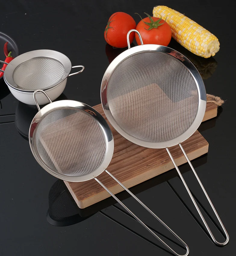 Super Wire Extra Fine Mesh Strainer with Handle Sifter MetalSieve Strainers for Kitchen Rice Juice   Food Flour Baking