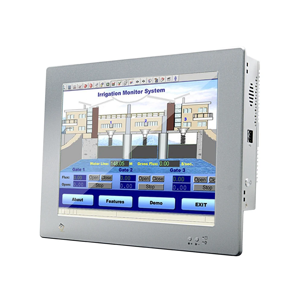 Wall mounted 10.4 inch industrial touch panel pc fanless cooling 2 ethernet industrial tablet pc
