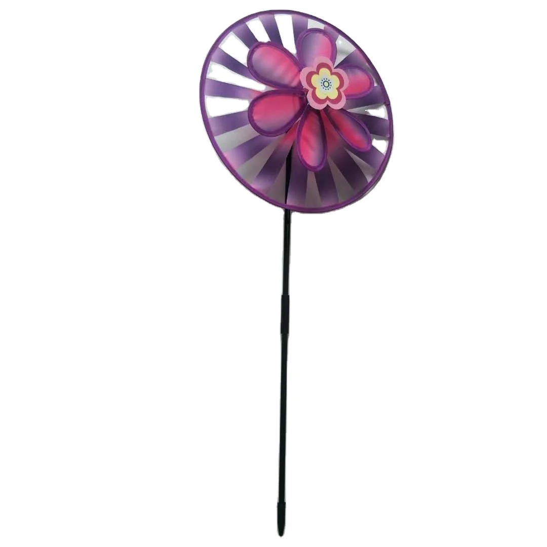 Garden decoration colorful round design flower pinwheel