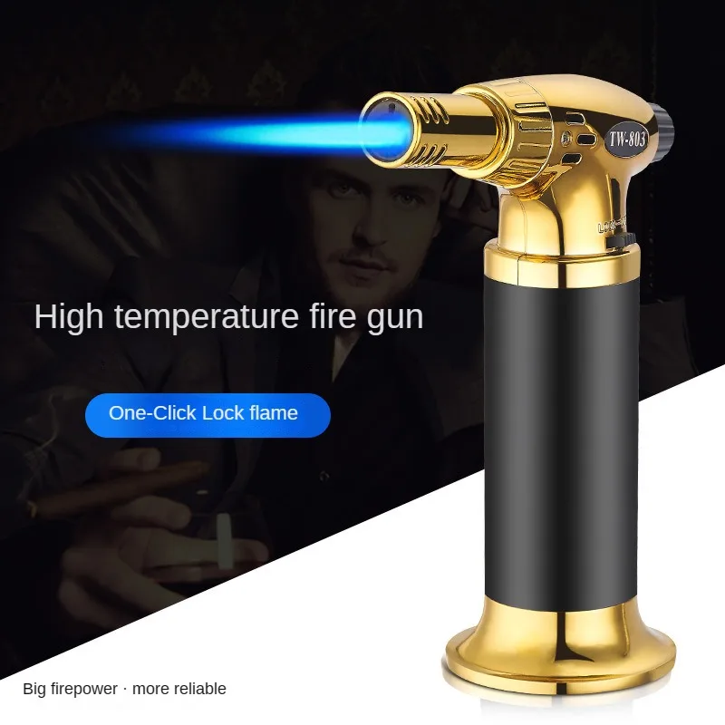 Wholesale Cheap Flamethrower BBQ Kitchen Big  Flame Butane Jet Gas Lighters Windproof Refillable Flame Torch  Lighter