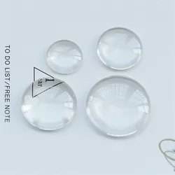 Round Clear Glass Cabochons Premium Round Domed Top Glass Cabs Transparent Magnifying Clear Glass for Pendants