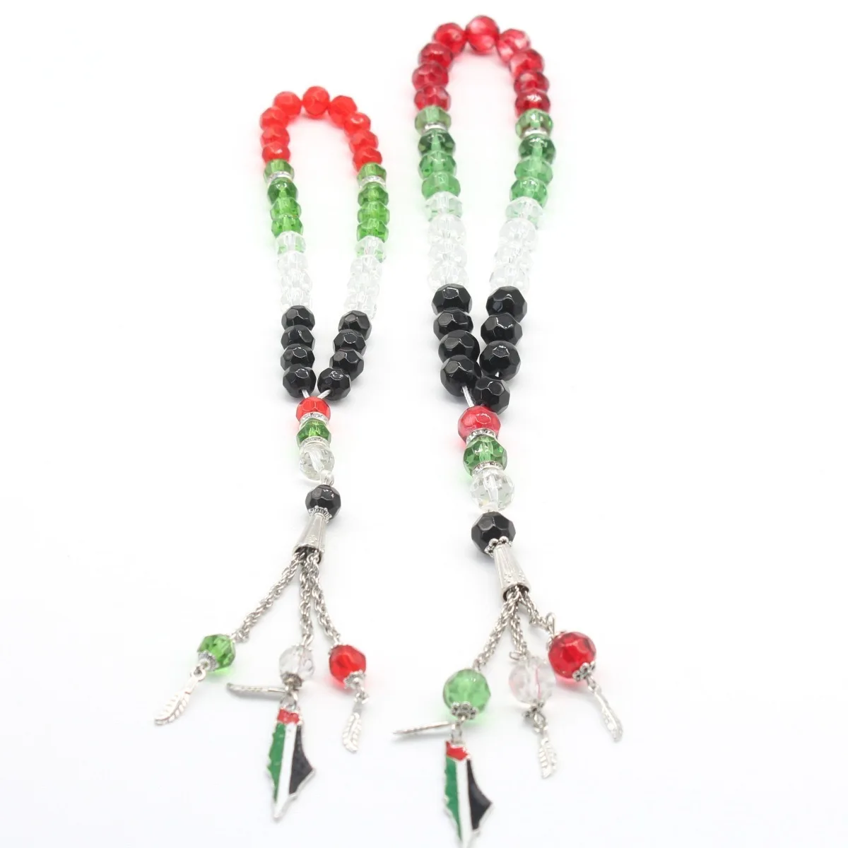 2024 оптовая продажа с фабрики браслеты мусульманским флагом Tasbih очаровательные исламские хрустальные бусины 10 мм 33 четки молитвенные из