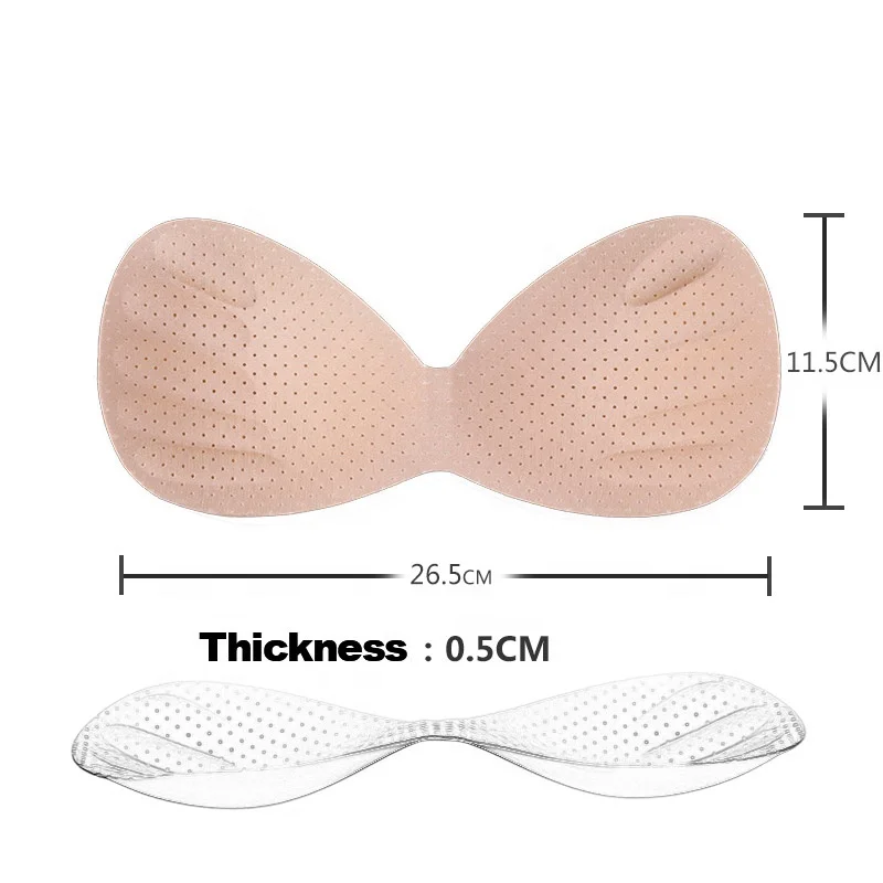 Thin Foam One-piece Conjoined Bra Insert Removable Insert Sponge Bra Pad For Sports Yoga