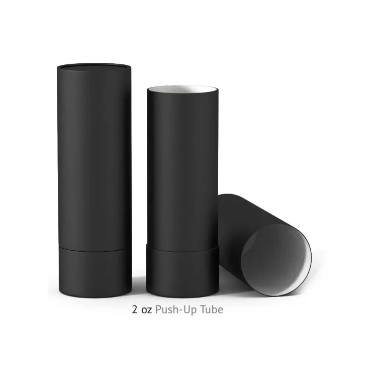 Custom empty deodorant stick lipstick container white lip balm push up deodorant Kraft paper tube