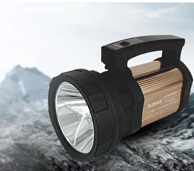 TAIGEXIN LED Searchlight  Push Switch Emergency Lighting SOS Blinker Torch Search Lamp With Solar Panels