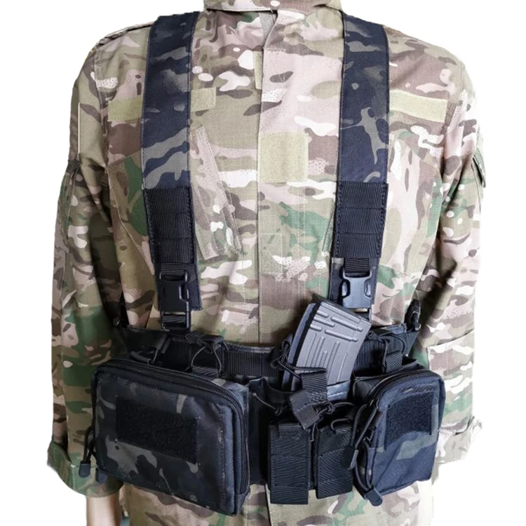 Изготовленный на заказ регулируемый плечевой ремень модный спортивный поясной ремень груди жилет военный тактический Охота Армия Грудь Рог жилет