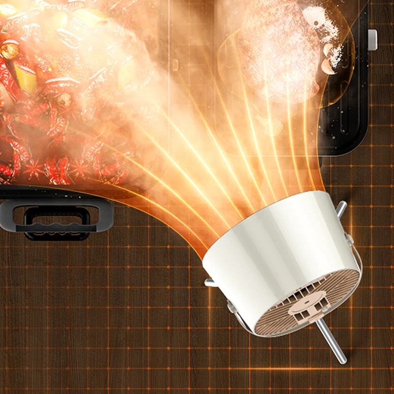 Smart Electric Kitchen Mini Range Hood Household Small Desktop Range Hood Barbecue Portable Mobile Travel Chimney