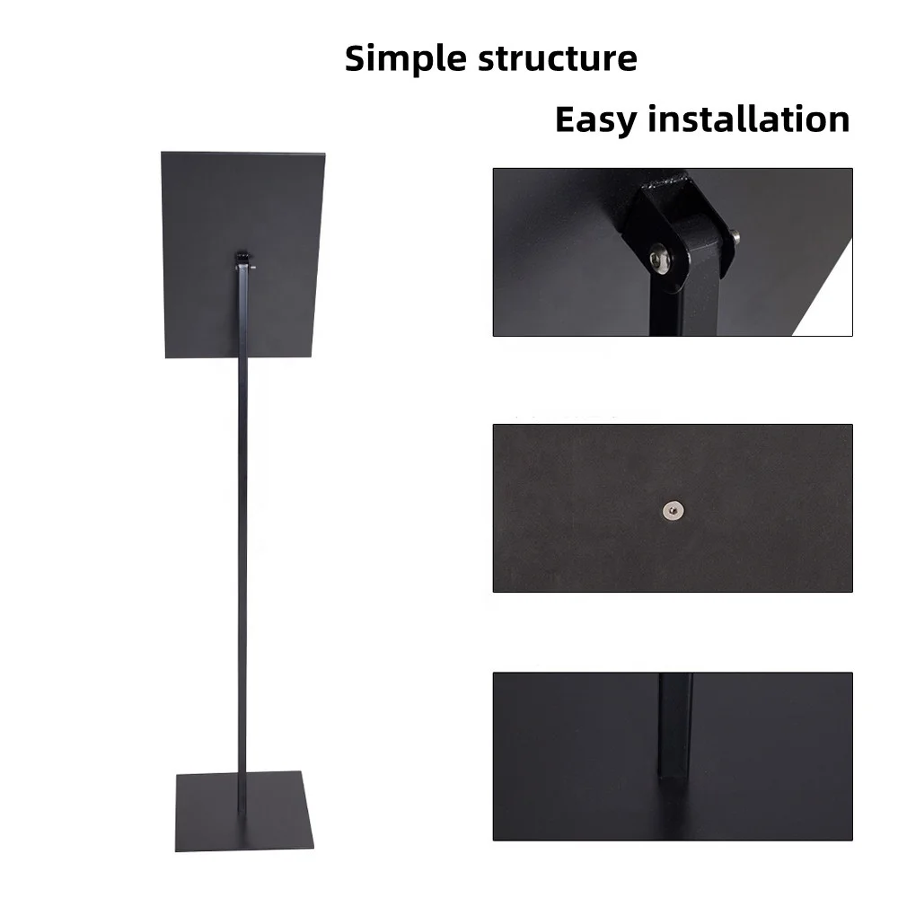 Custom Retail Store Adjustable Advertising Brochure Poster Catalog Sign Floor Vertical Metal Display Rack Stand Holder