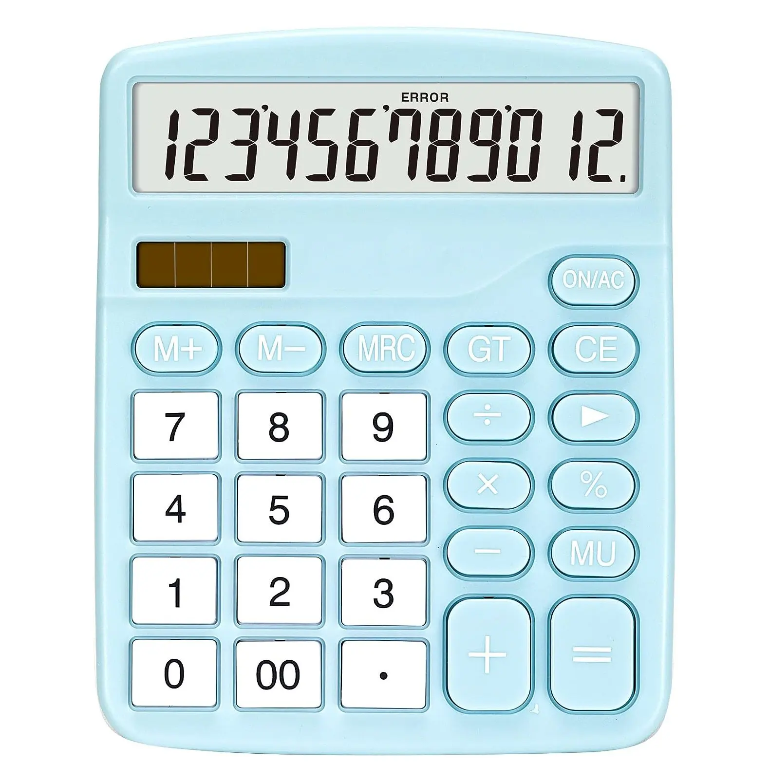 Custom 12 Digit Sensitive Button Standard Function Desktop Calculator with Large LCD Display