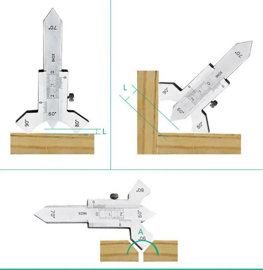 Welding Gauge Weld Inspection Gage Weld Seam Bead/Fillet/Crown Test Ulnar Ruler