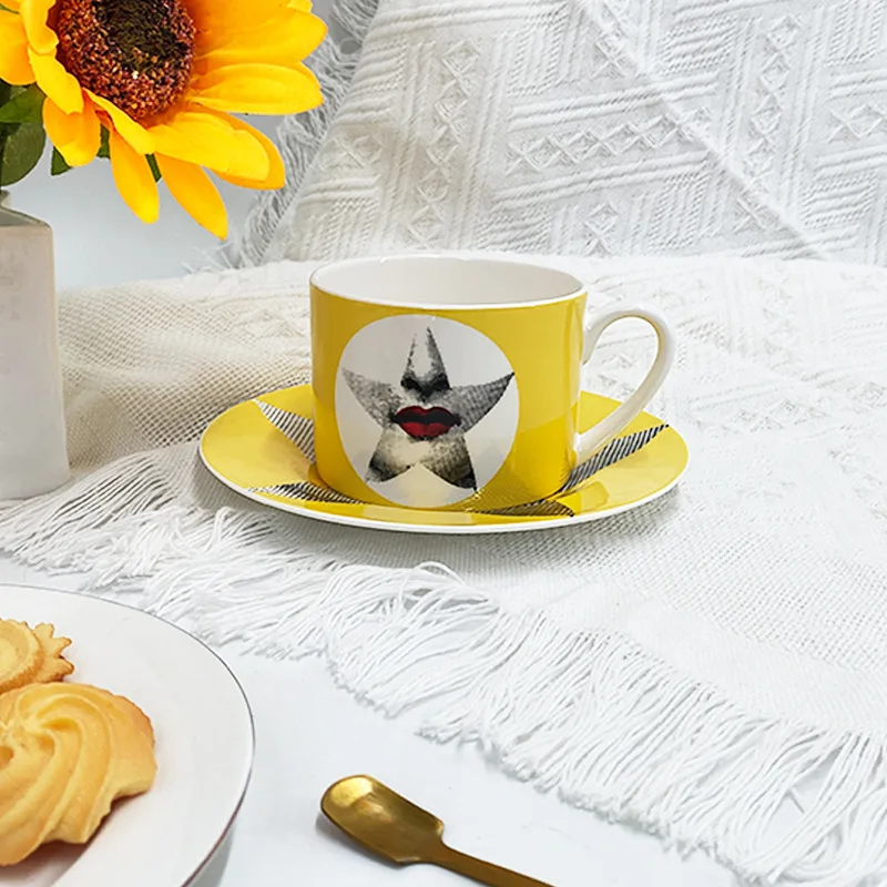 Funase Owl Cup and Saucer crocodile Pattern Gift Coffee Cup ceramics mugs