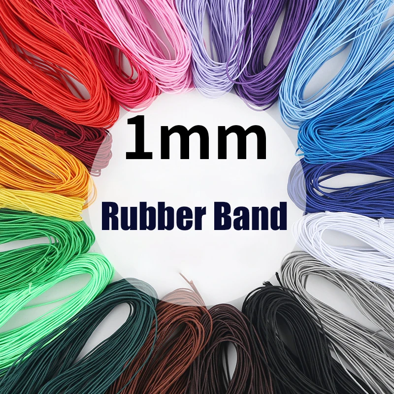 Wholesale 20m 1mm Polyester Elastic Thread in Various Colors for Jewelry Making & Cord Chain Wire Findings