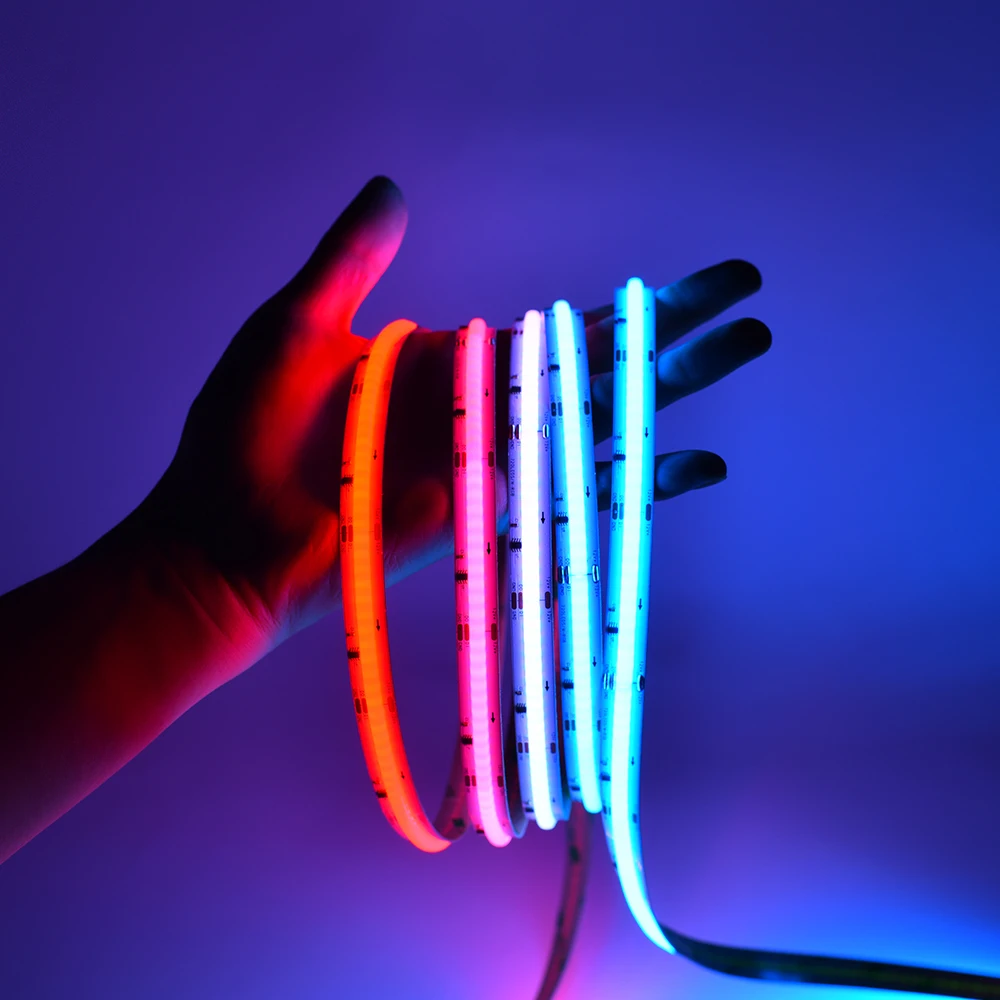 Addressable COB strip RGBIC COB flexible Strip DC12V 24V low voltage high lumen rgbw cob led strip