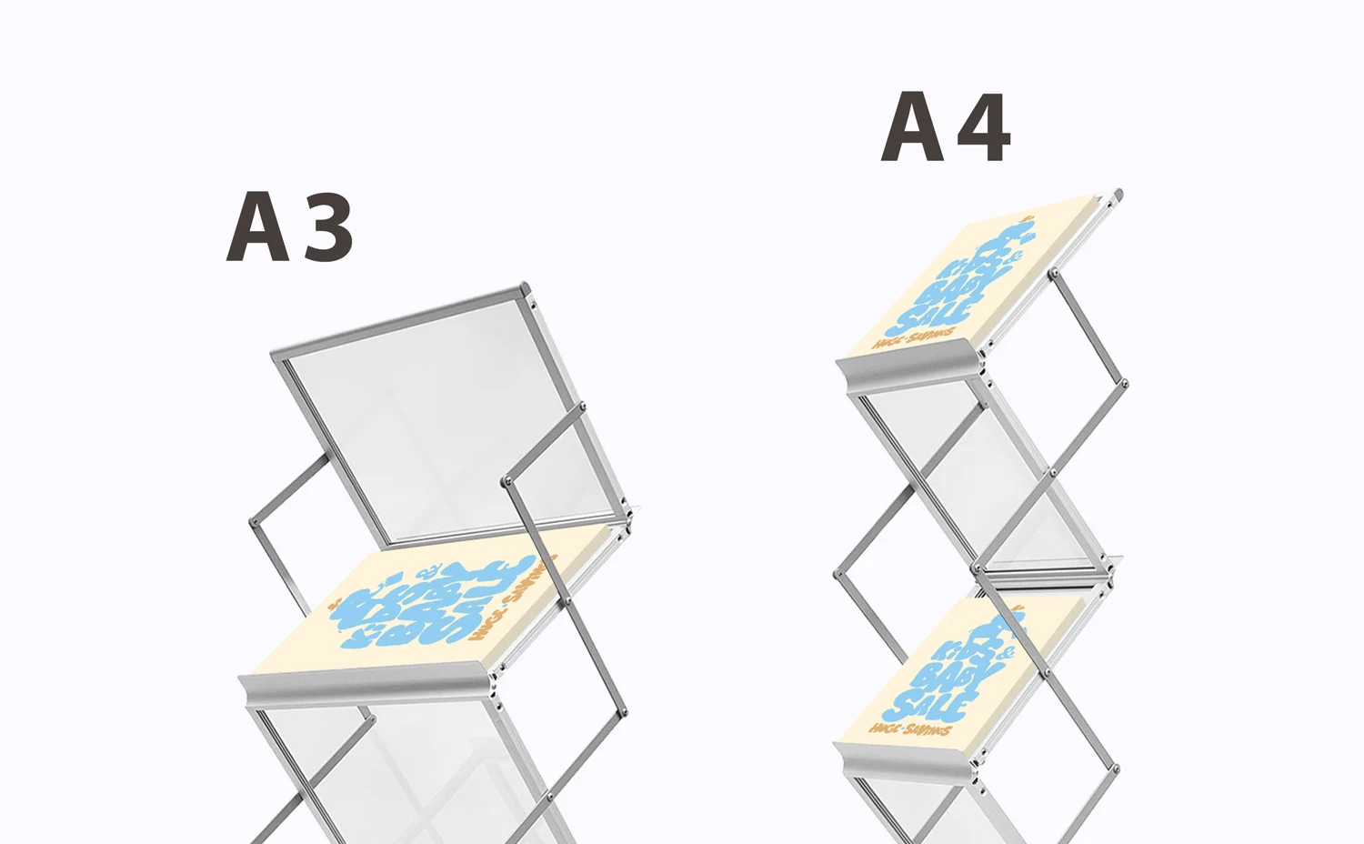 Literature Catalog Rack Foldable Magazine Brochure Display Rack Stand for Office Store and Exhibition Trade Show