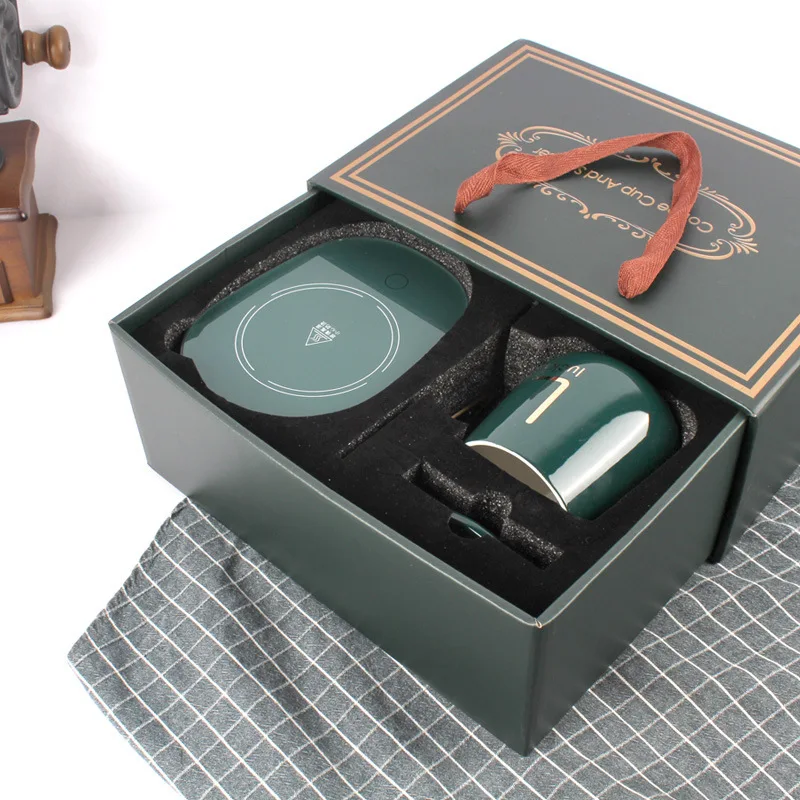 Temperature Control Self Heating Ceramic Mug 55 Degree Thermostat Electric Cup Warmer Mug