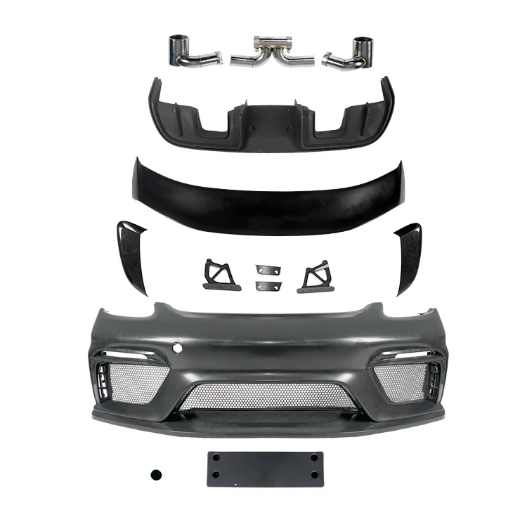 Hot styles Good reputation for porsche boxster 718 GTS for GT4 style PP front bumper diffuser lip auto style body kits