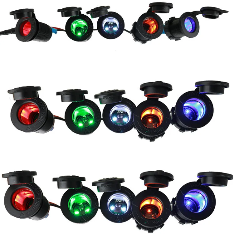 12-24V waterproof usb cigarette lighter with led for boat car bus