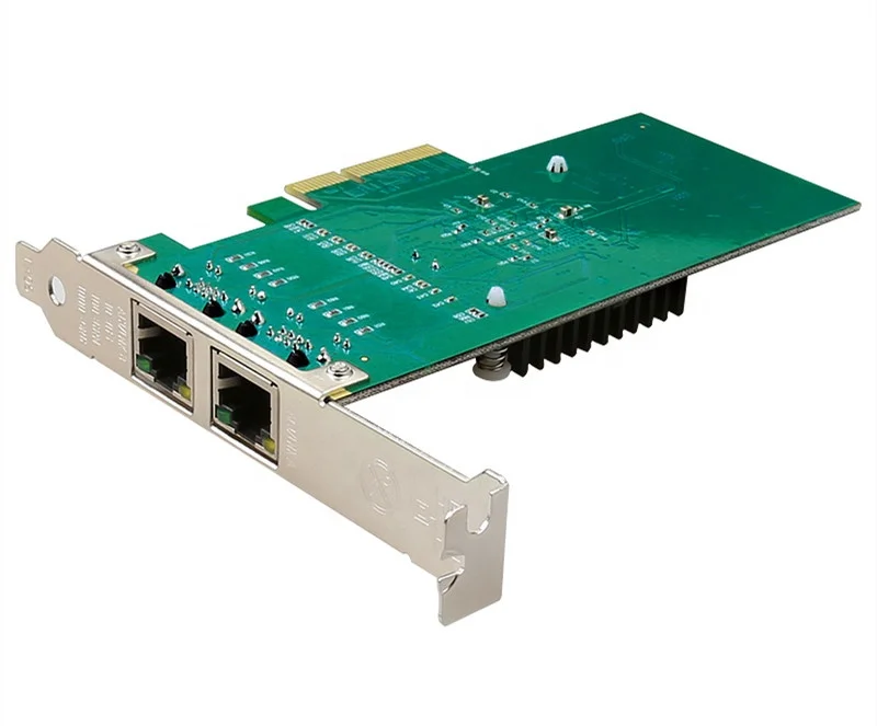 2 порта PCIE X1 1000M PCIe Gigabit Ethernet с двумя портами RJ45 Lan сетевая карта чип 82576 сеть Pci-e