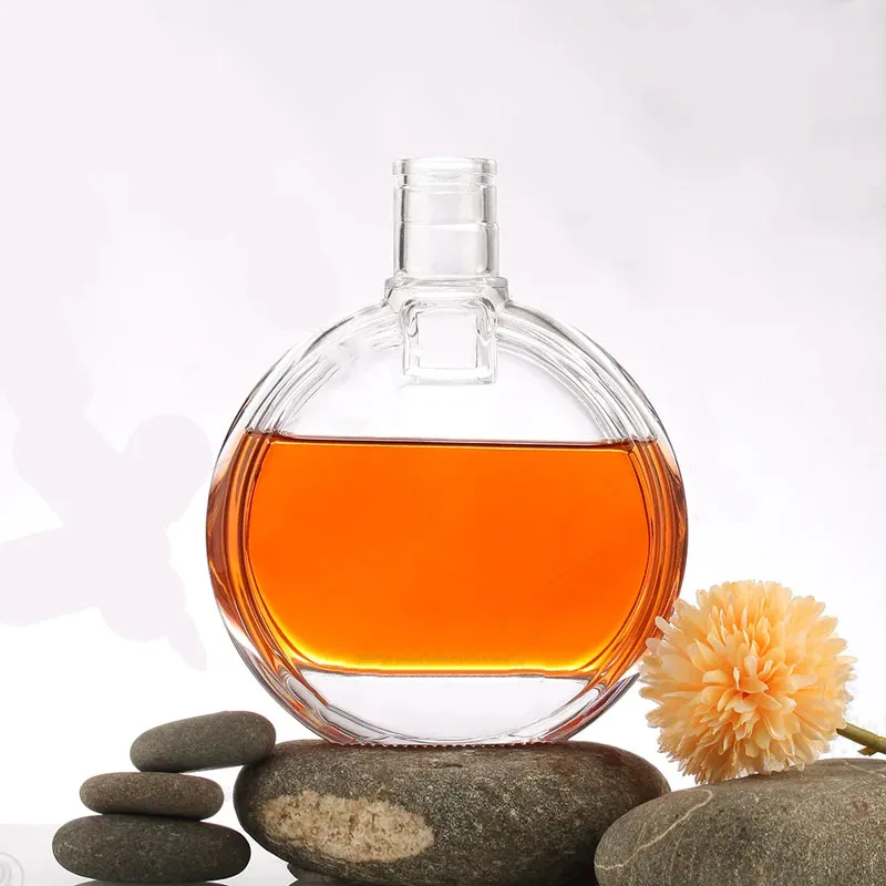 Customized 500ml Premium Fancy Spirits Xo Brandy Tequila Vodka Whisky Rum Liquor Glass Bottle