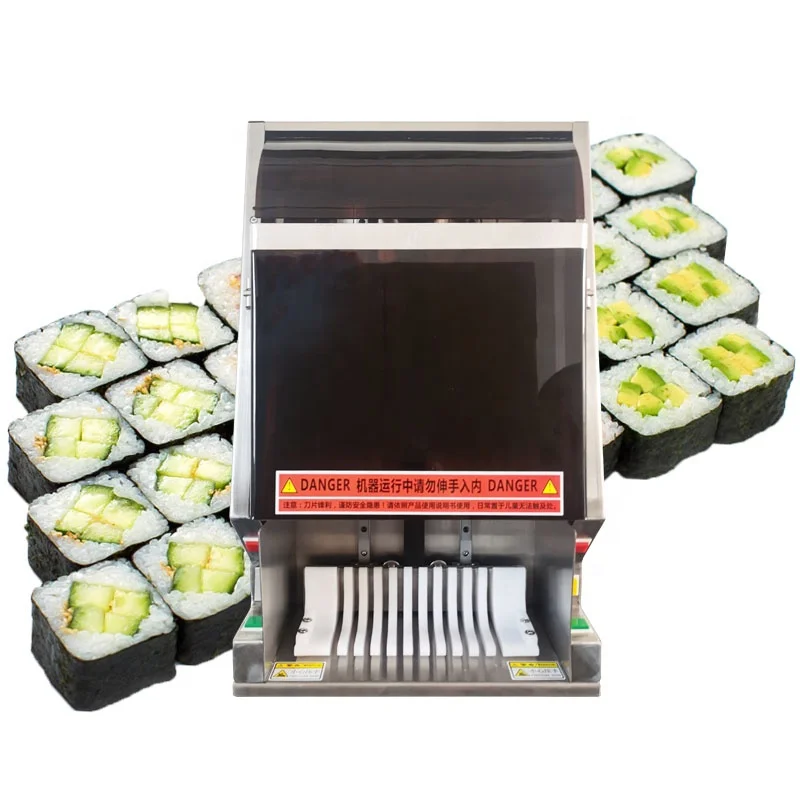 New Style Electric California Roll Cutter 8/10/12 Pieces Sushi Kimbap Slicing Machine