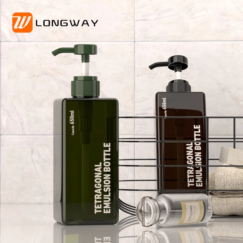 650ml  PETG bottles square lotion bottle  rectangle lotion bottle