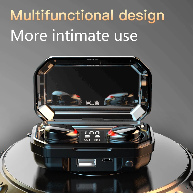 Promotional OEM M15 In Ear BT Headphones Gaming Headset True Wireless Stereo Earphone for TWS