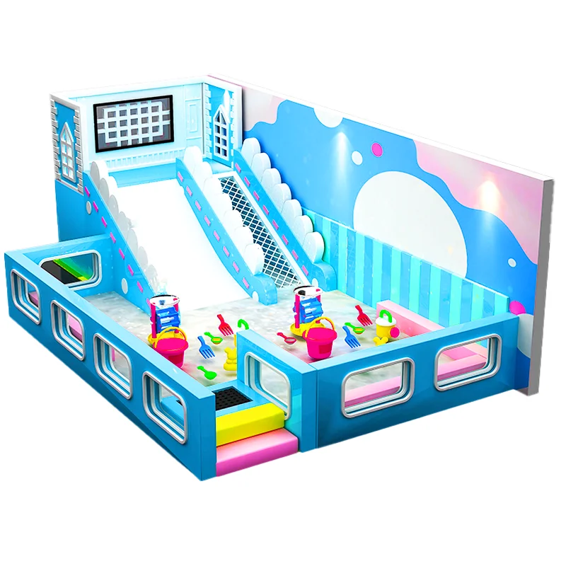 Amusement Park rides kids soft play equipment ball pit with slide play house indoor playground
