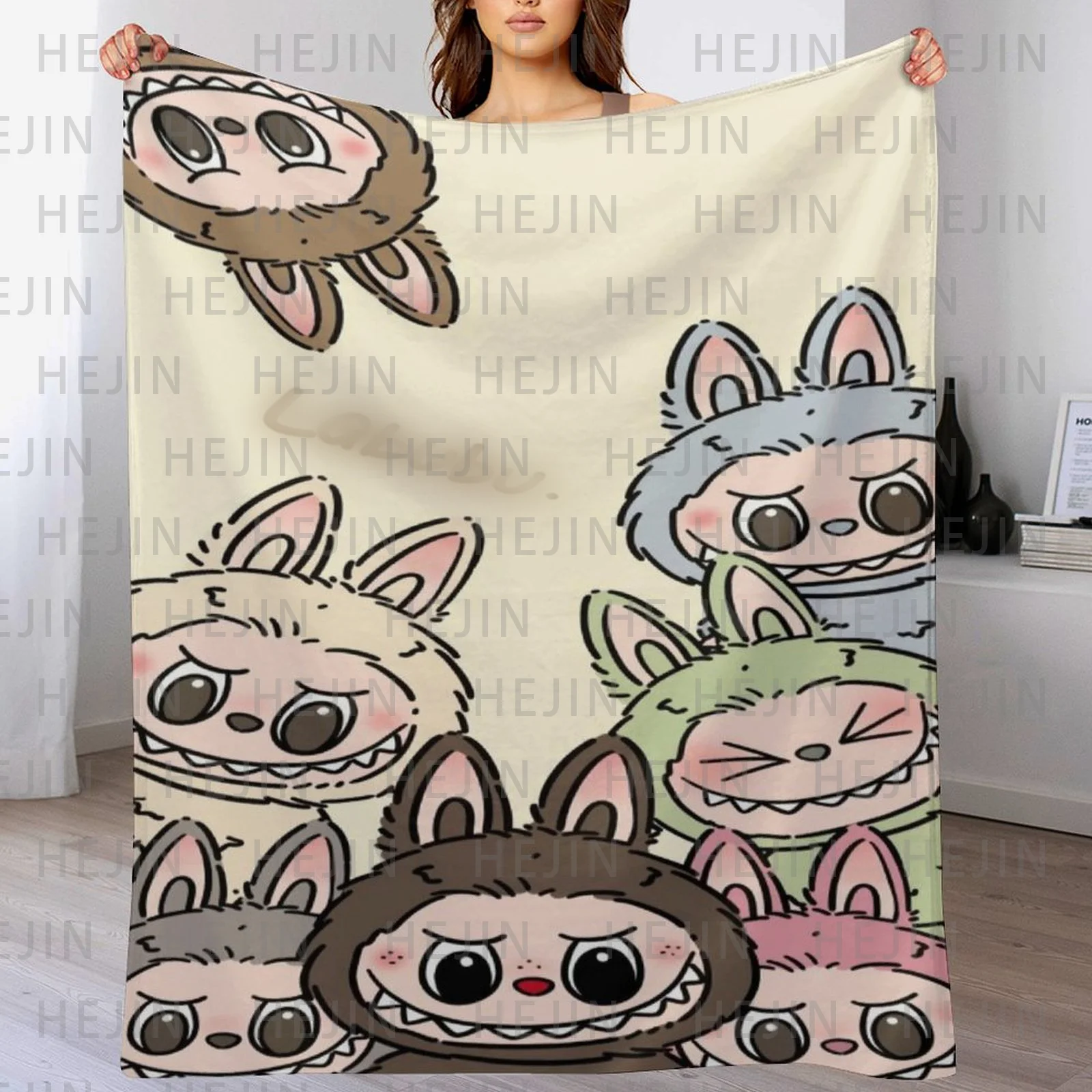 Factory customizes high-quality flange velvet blanket cartoon labu beach blanket according to the picture