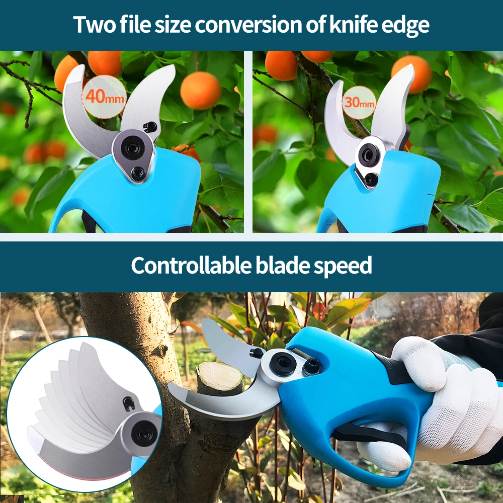 21V Cordless Pruner Lithium-ion Pruning Shear Efficient scissors Bonsai Electric Tree Branches garden tools electric SC-8605