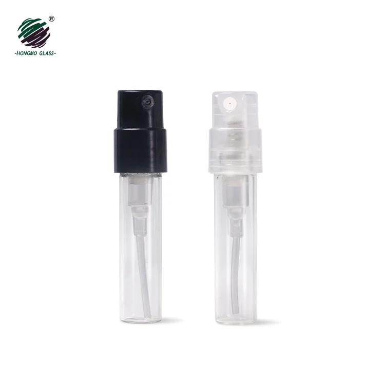 Cheap High Quality 1ml 1.5ml 2ml 3ml Small Perfume Atomizer Vials Sample Glass Bottle With Plastic Spray Pump Mini Tester Bottle