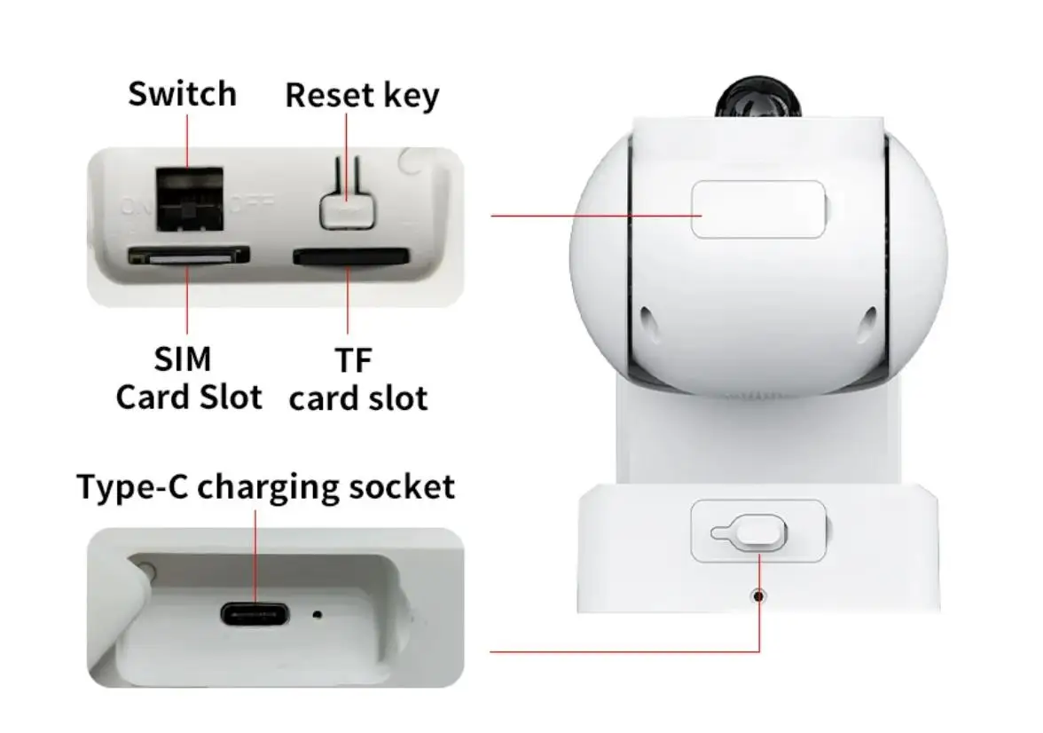 2MP 4G уличная беспроводная камера на солнечной батарее с системой Sim-карты PIR Security CCTV Солнечная