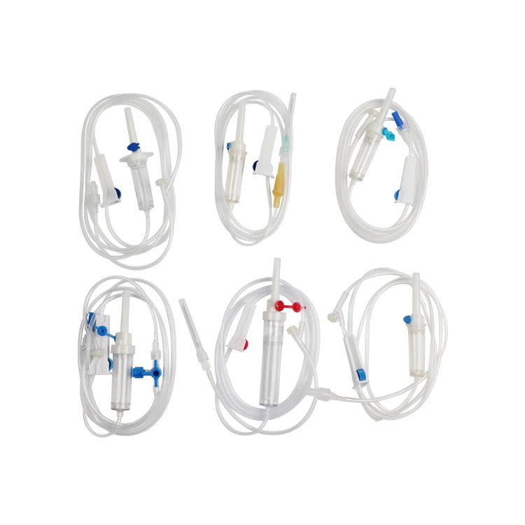 Medical Infusion Set With Flow Regulator Lure Lock Infusion Sets