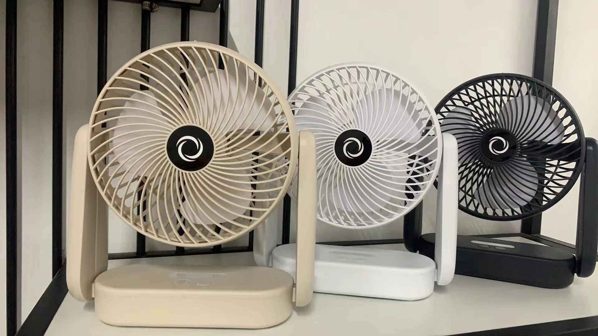 Desktop Fan  with Light Rechargeable USB Cooling Portable Electric Fan