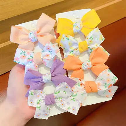 Baby Bow Hair Clip Bangs Clip Hair Clip Lovely Girl Cloth Art Hair Card Hairpin