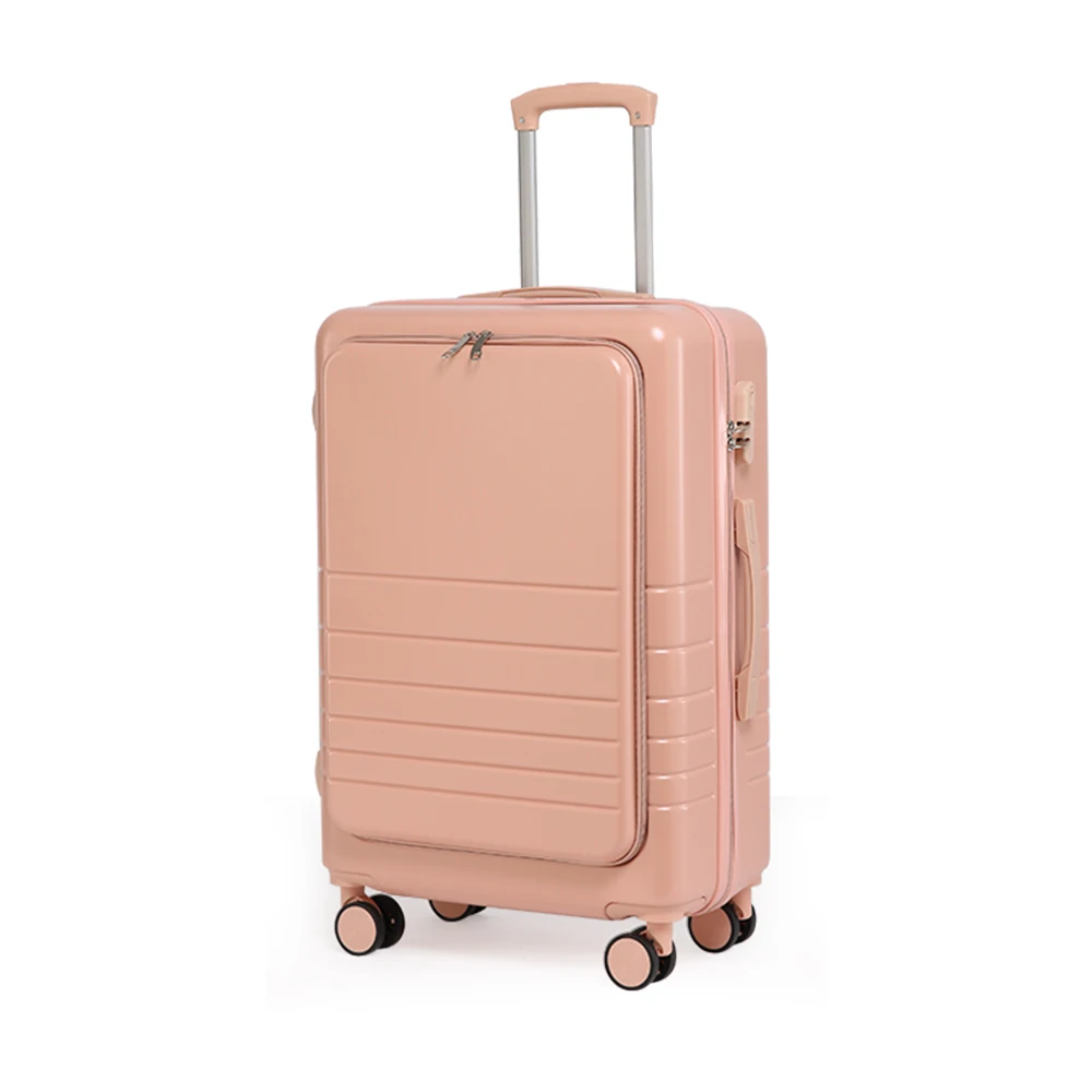 Wholesale ABS 5pcs luggage sets PC+ABS Front open Hard shell suitcase sets for travel