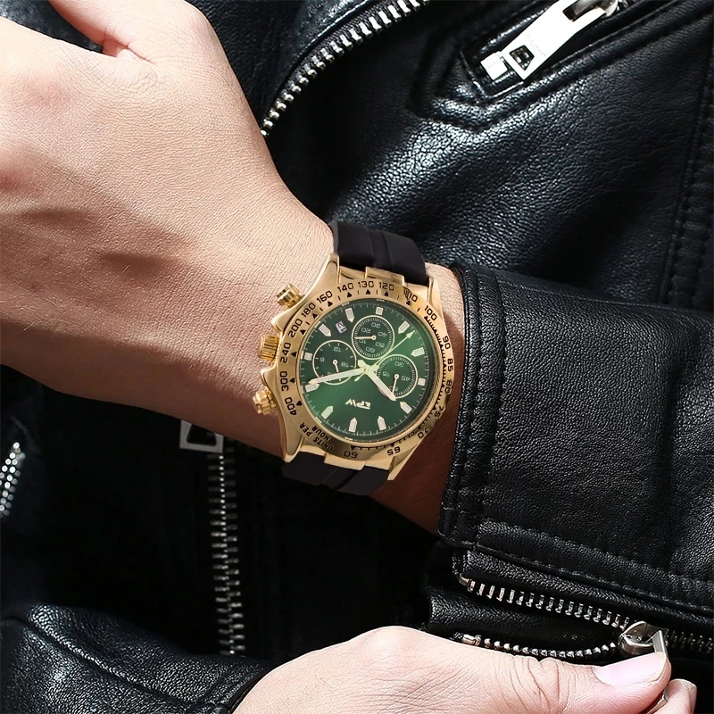 TPW 7014 classy Chinese  mens quartz watch potty Silicone strap water proof Chronograph Concise business watch supplier