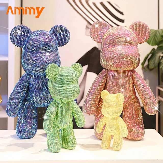 In stock! New Diamonds Bears  23cm/18cm/51cm/35cm/75cm Violent Bear Creative Fashionable And Cute Teddy Bear Doll