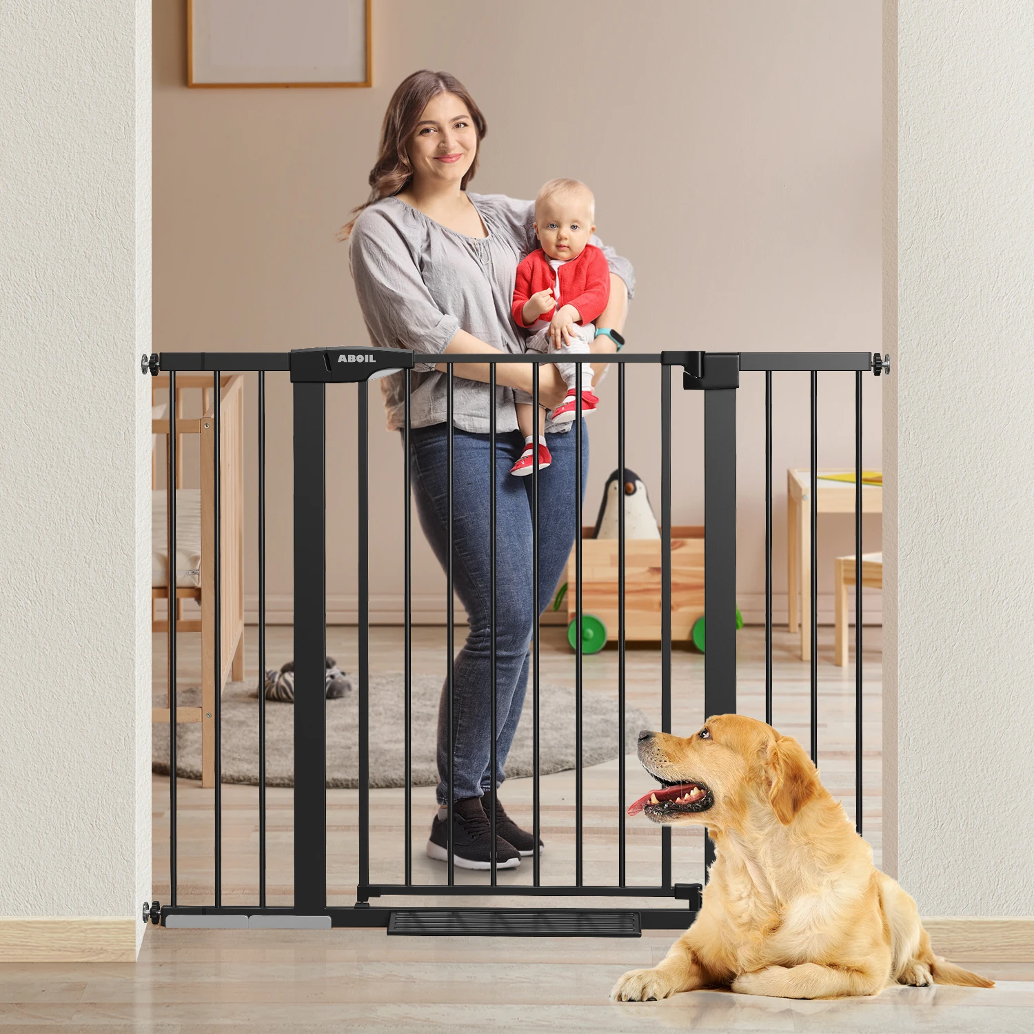 High quality new design durable retractable baby safety gateEN1930 aluminium retractable baby gate , mesh baby gate or mesh dog