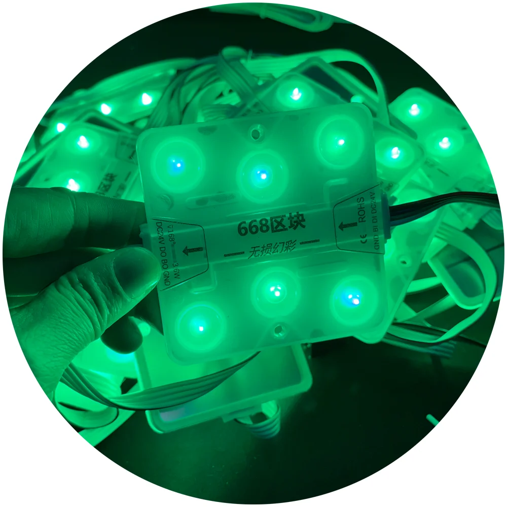 RGB programming advertising logo sign 68x68mm 6leds cuttable 160 degree backlighting light box display DC24V module led