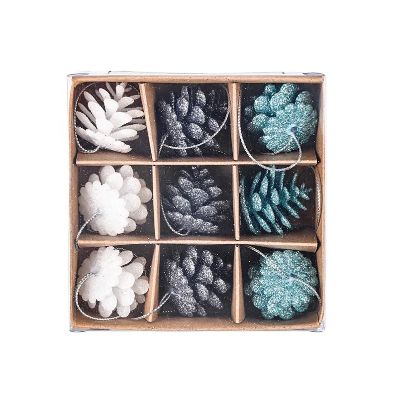 EAGLEGIFTS Festival Popular Xmas Party Hanging Ornaments Wooden Pendant Christmas Tree Decorations Pinecone