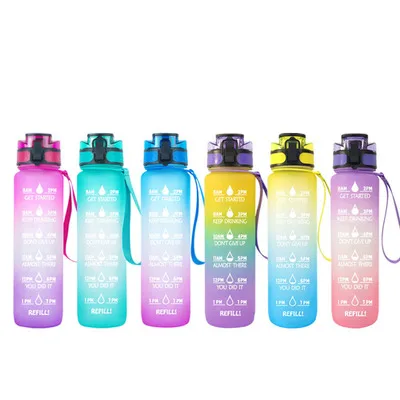 
64oz motivational water bottle gym keg water bottle with pipe sport squeeze 1 gallon water bottle with time marker 
