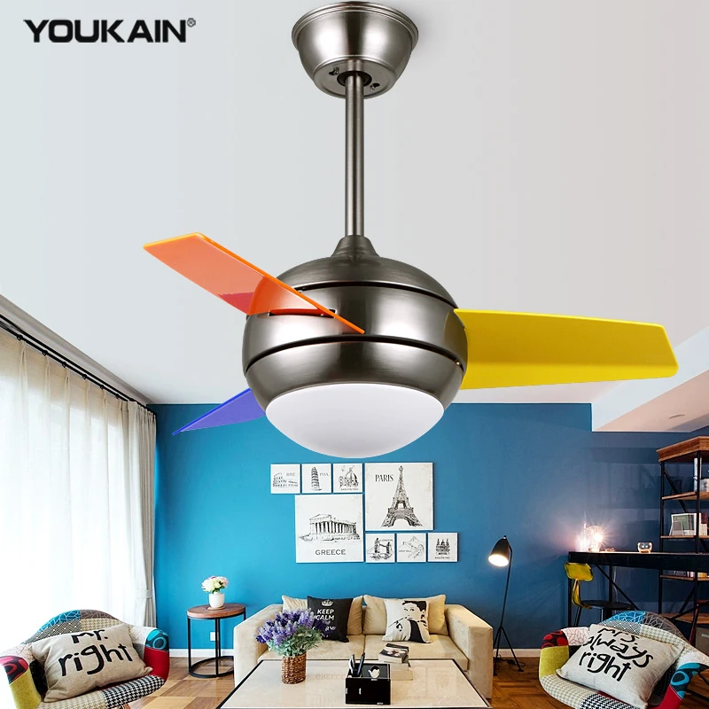 27 inch mini modern celling fan decorative kids high quality small ceiling fan with remote light small