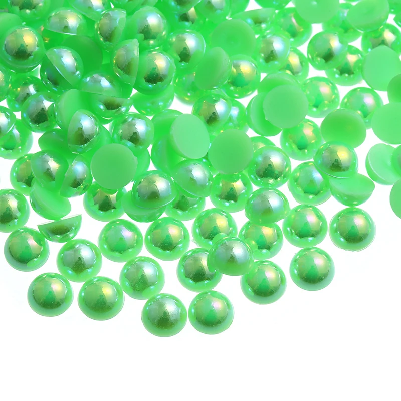 Hot Selling 2000PCS flatback pearls half round mixed sizes ABS Pearl Beads for DIY Shoes Decoration