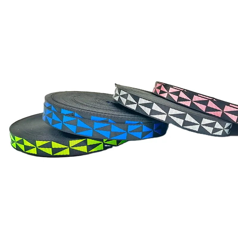 Factory Wholesale Hot Sale Polyester Woven Jacquard Strap Webbing Tape 2.5 Cm Custom Printed Nylon Webbing