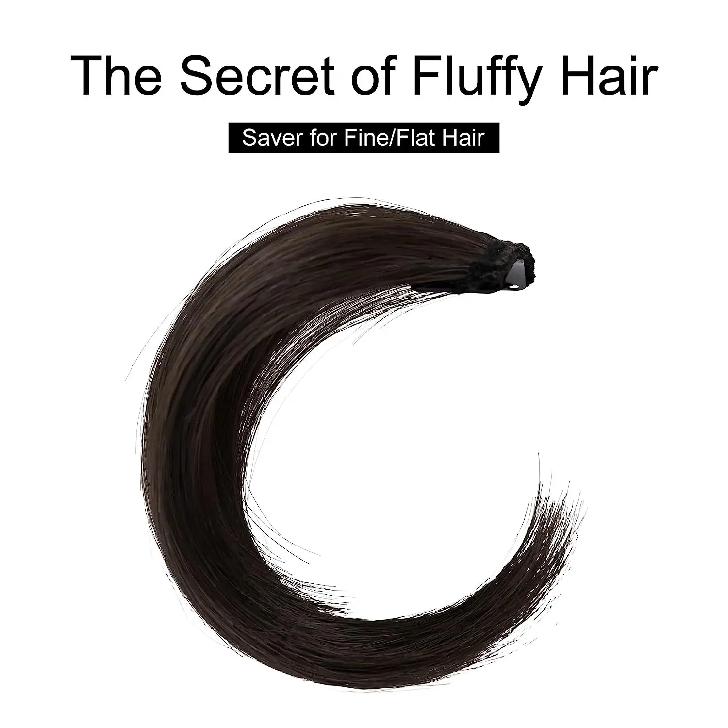 FUJIA Thick Hairpieces Adding Extra  Volume Clip in Hair Extensions  Topper for Thinning Hair Women (4 Inch (Pack of 2)