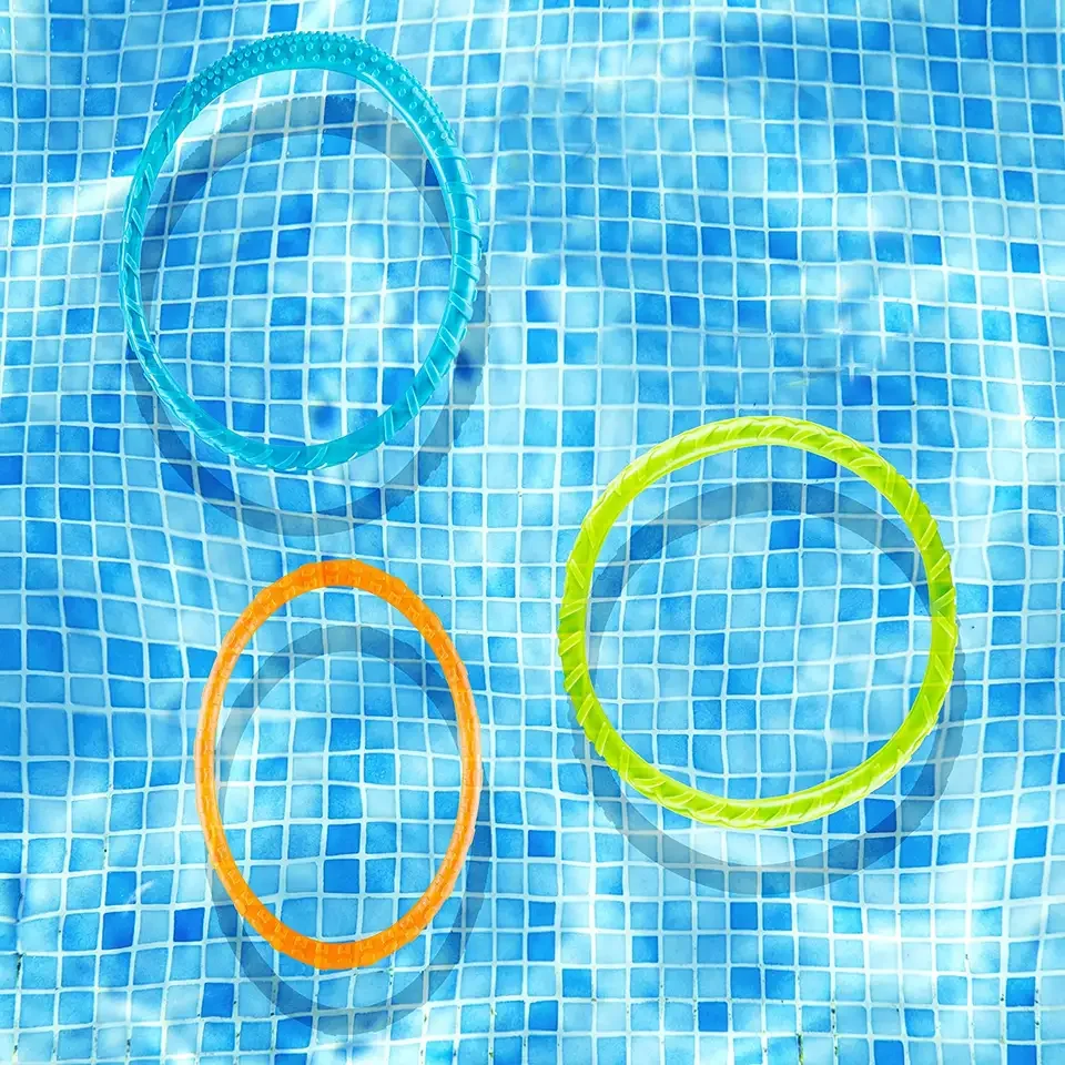 2025 High Quality Summer Water Fish Diving Ring Plastic Diving Set For Kids Diving Training Grasp Outdoor Toys For Kids